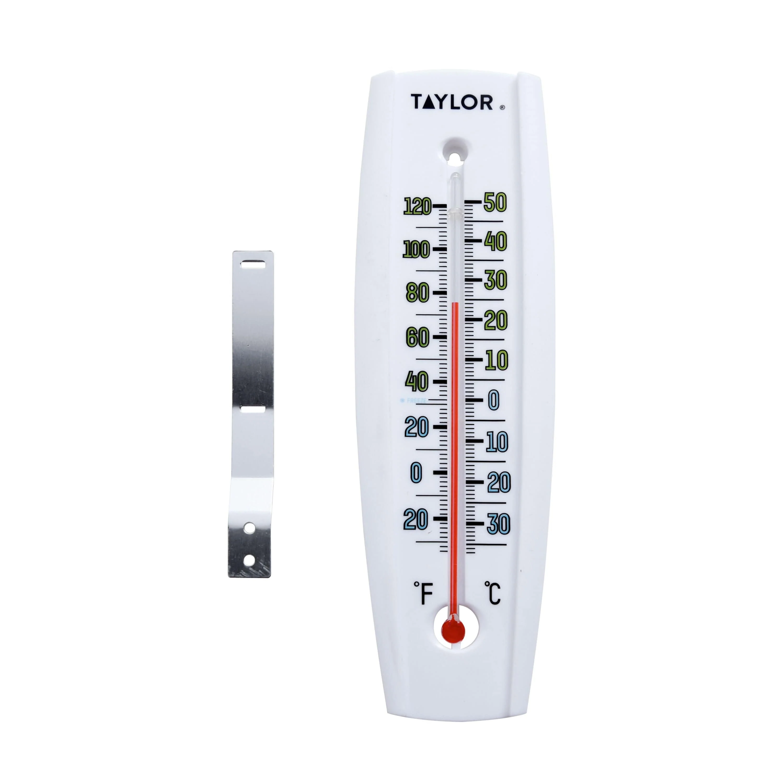 7.625" x 2.375" Window Thermometer with Bracket